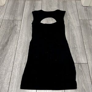 AMERICAN APPAREL Scoop neck black bodycon dress